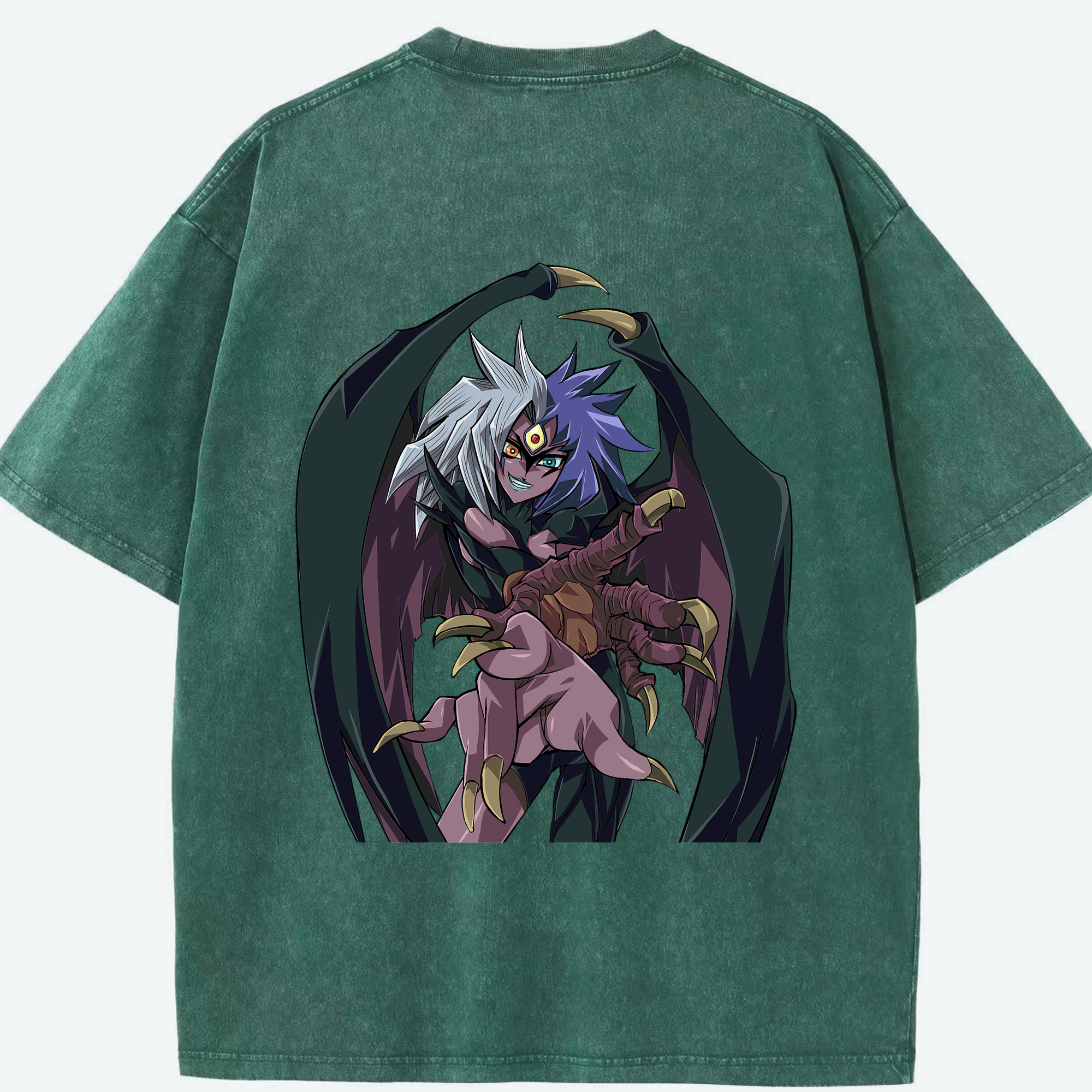 （画像用） 遊☆戯☆王 Yu-Gi-Oh! 綿100% ヴィンテージ風 半袖Tシャツ（背面プリント）